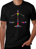 Justice Scales Graphic Black T-Shirt