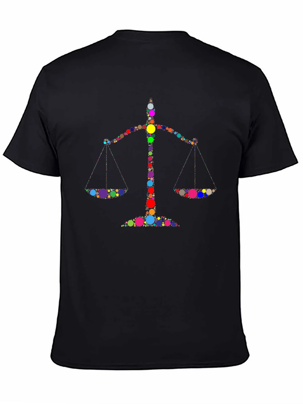 Justice Scales Graphic Black T-Shirt