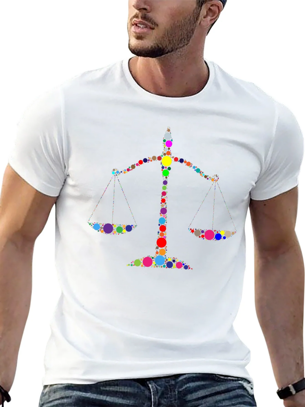 Justice Scales Graphic Black T-Shirt