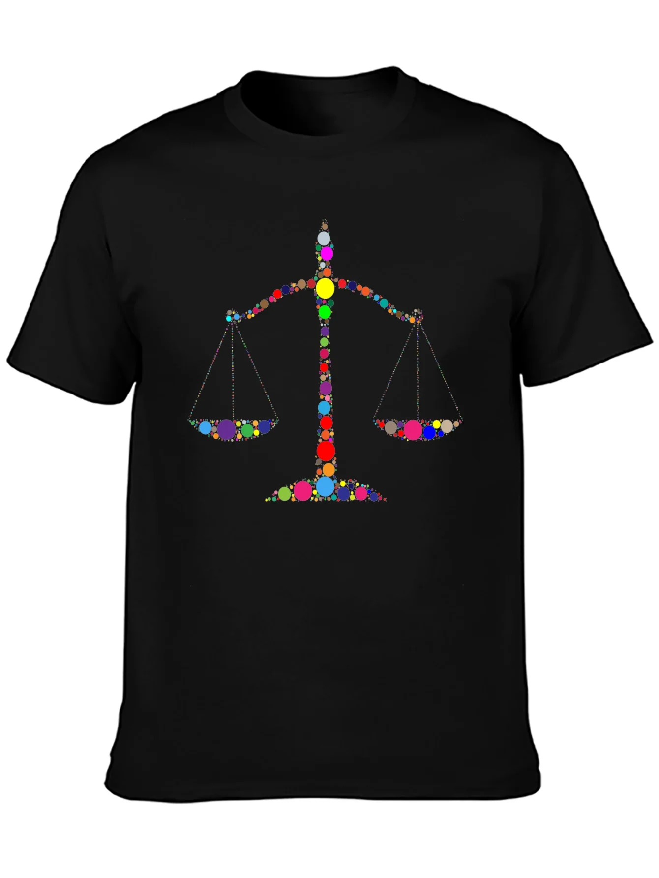 Justice Scales Graphic Black T-Shirt