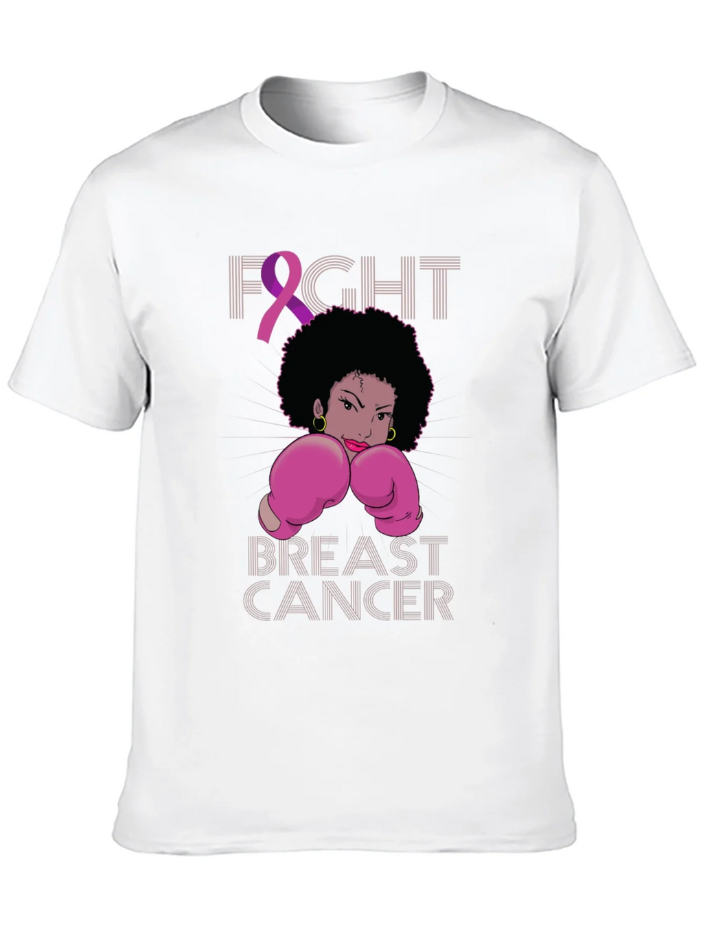 Fight Breast Cancer Boxing Woman T-Shirt