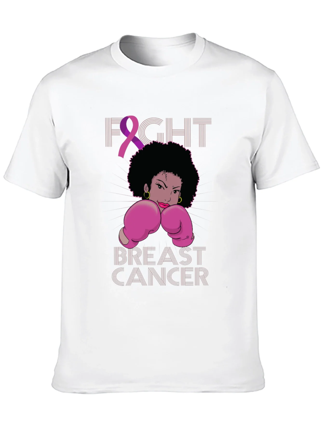 Fight Breast Cancer Boxing Woman T-Shirt