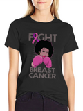 Fight Breast Cancer Boxing Woman T-Shirt