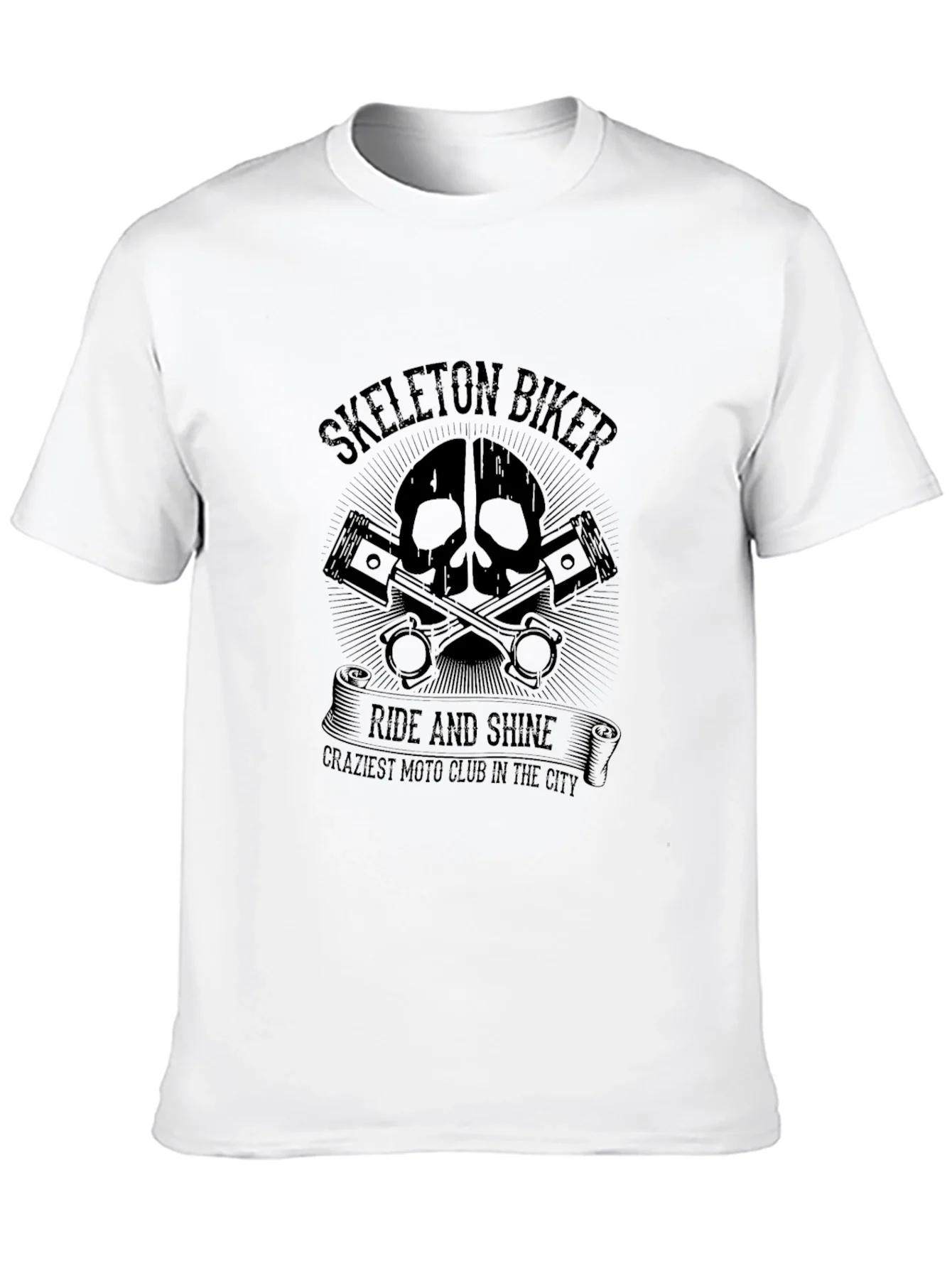 Skeleton Biker Ride and Shine Tee