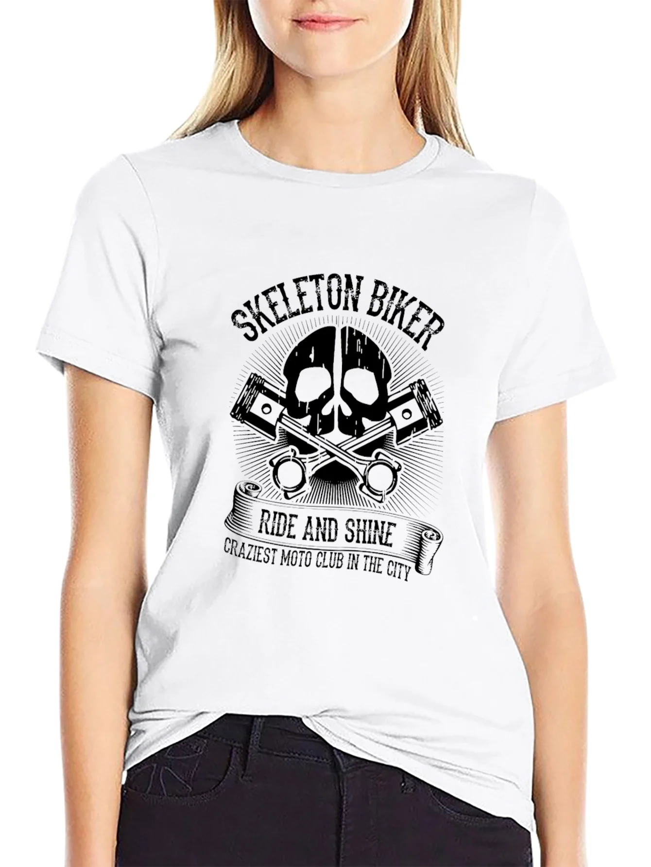 Skeleton Biker Ride and Shine Tee