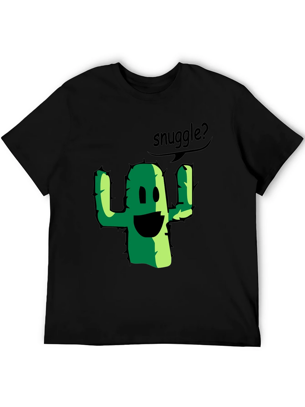 Snuggle Cactus Graphic Tee - Black