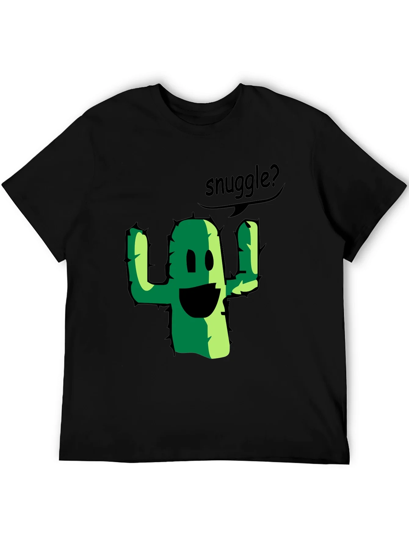 Snuggle Cactus Graphic Tee - Black