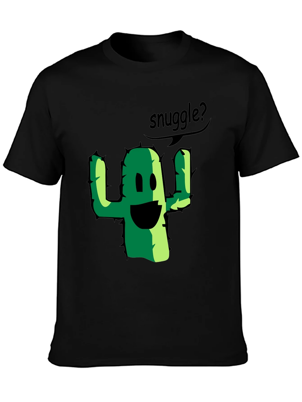 Snuggle Cactus Graphic Tee - Black