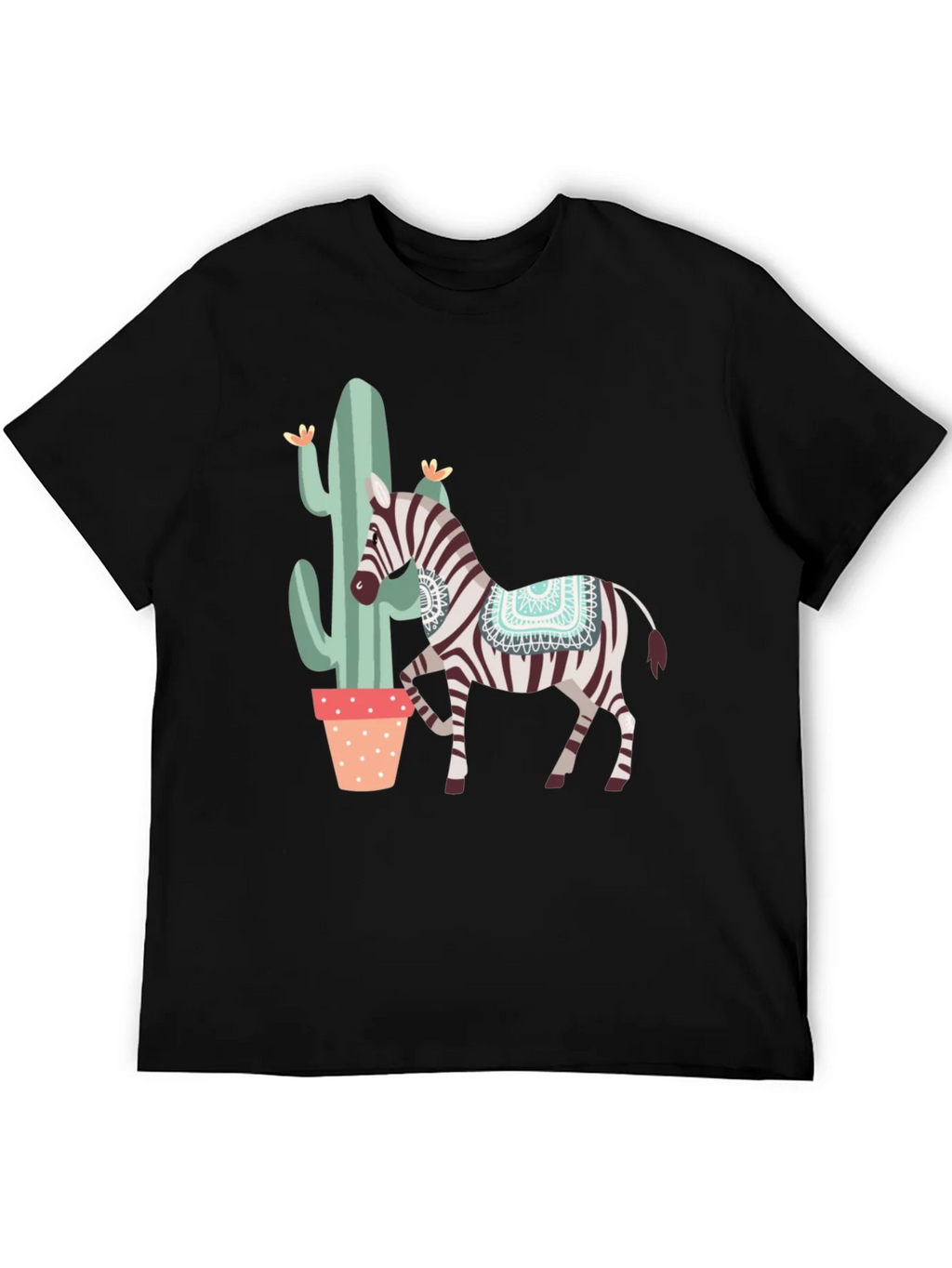 Zebra & Cactus Graphic T-Shirt