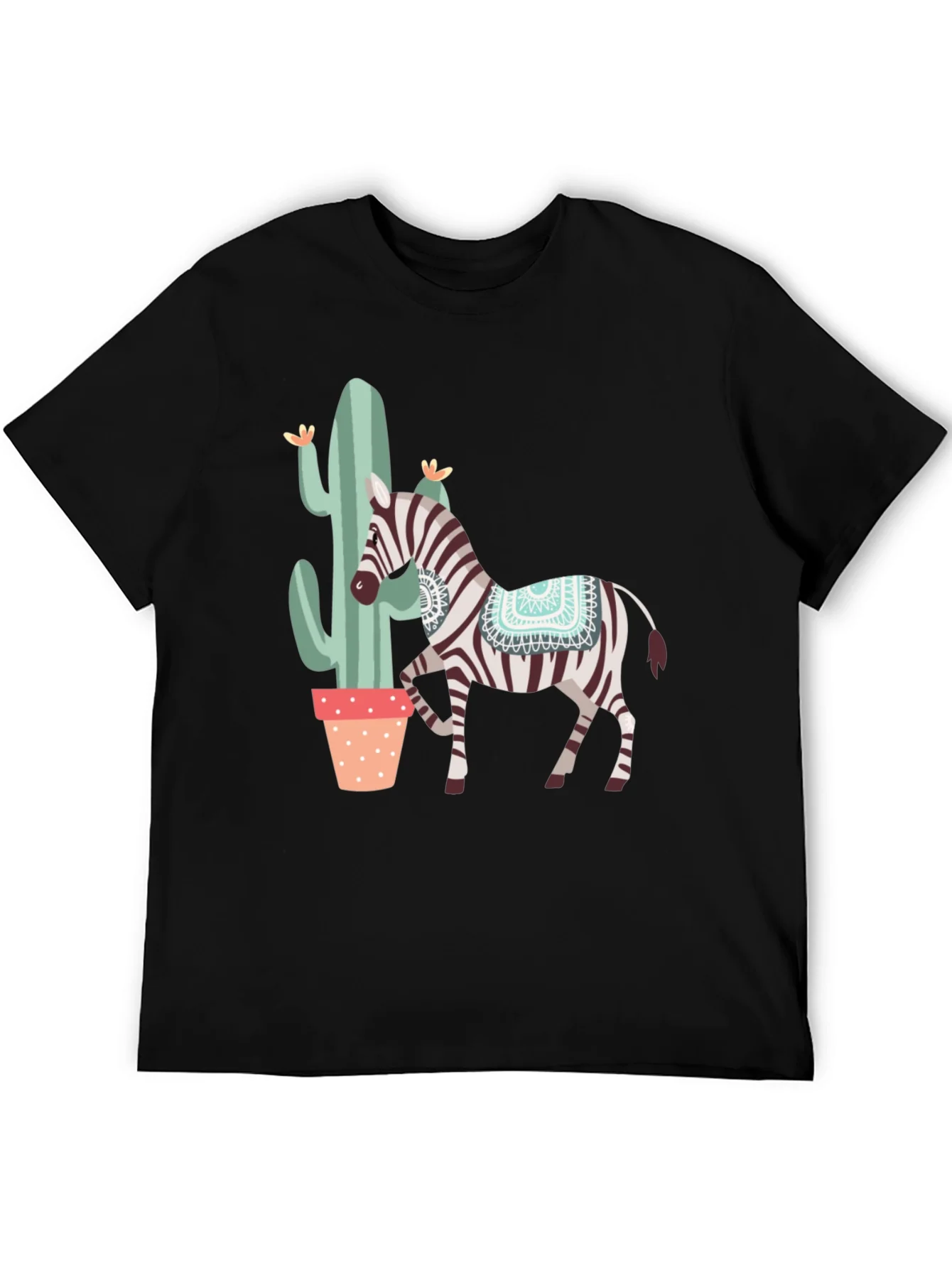 Zebra & Cactus Graphic T-Shirt