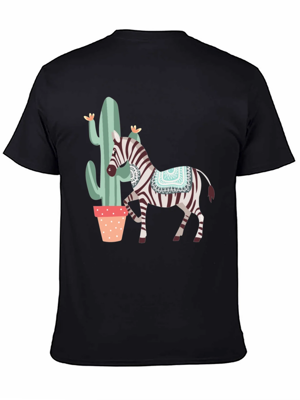Zebra & Cactus Graphic T-Shirt