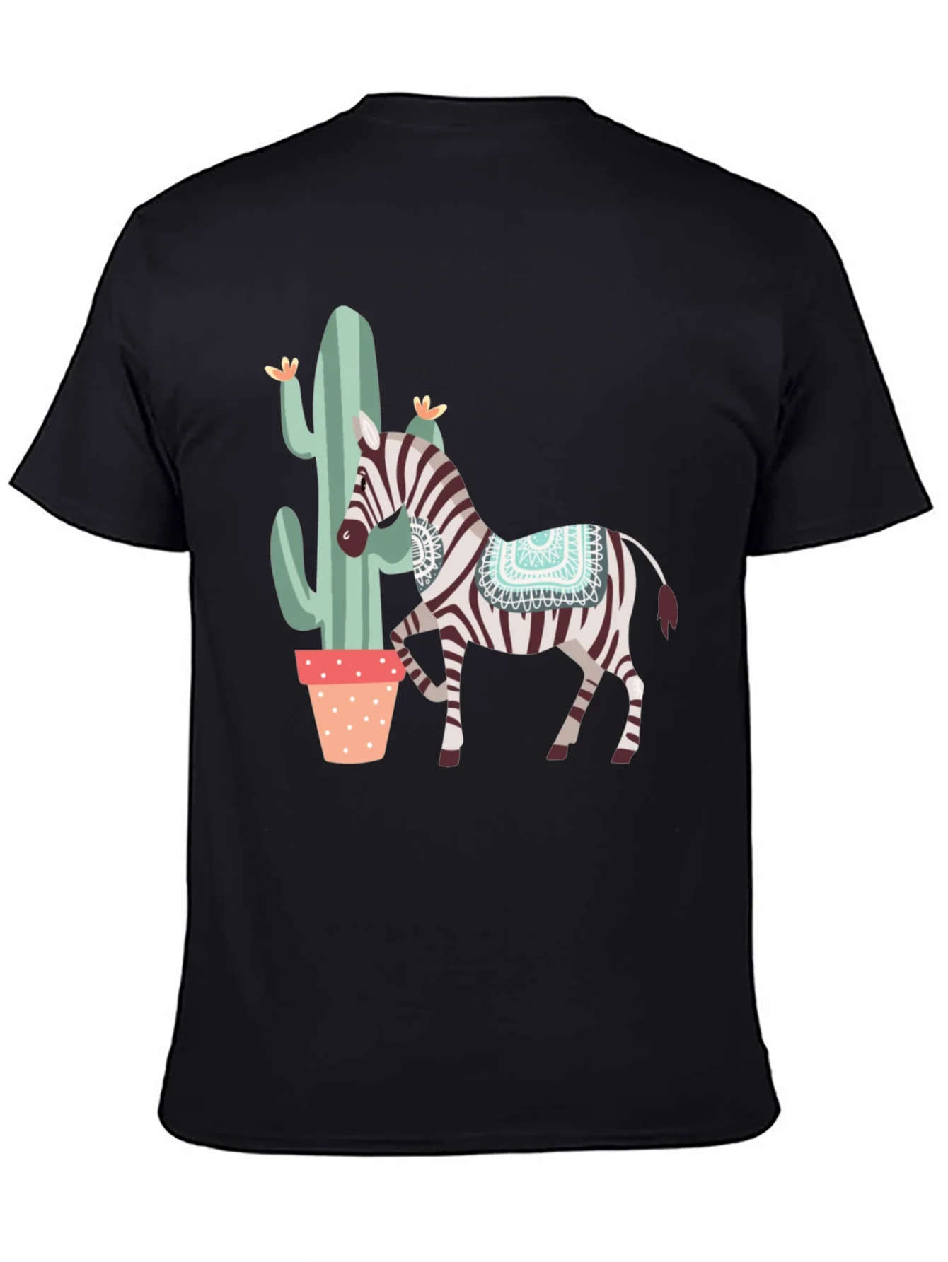 Zebra & Cactus Graphic T-Shirt