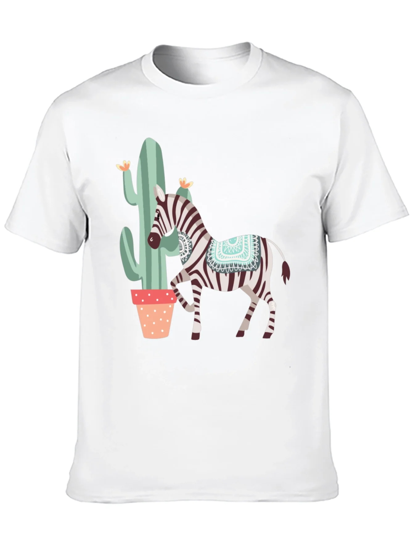 Zebra & Cactus Graphic T-Shirt