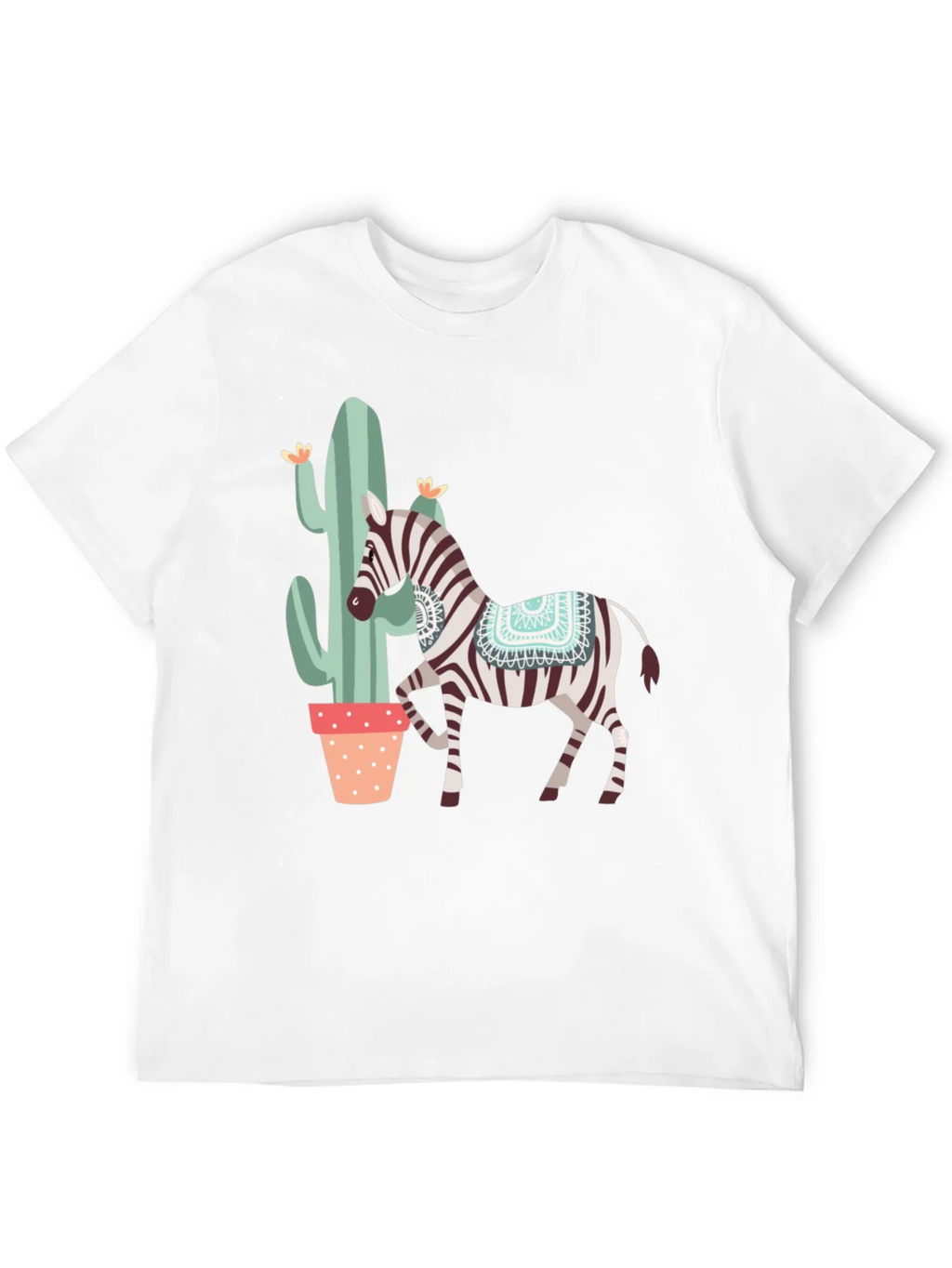 Zebra & Cactus Graphic T-Shirt