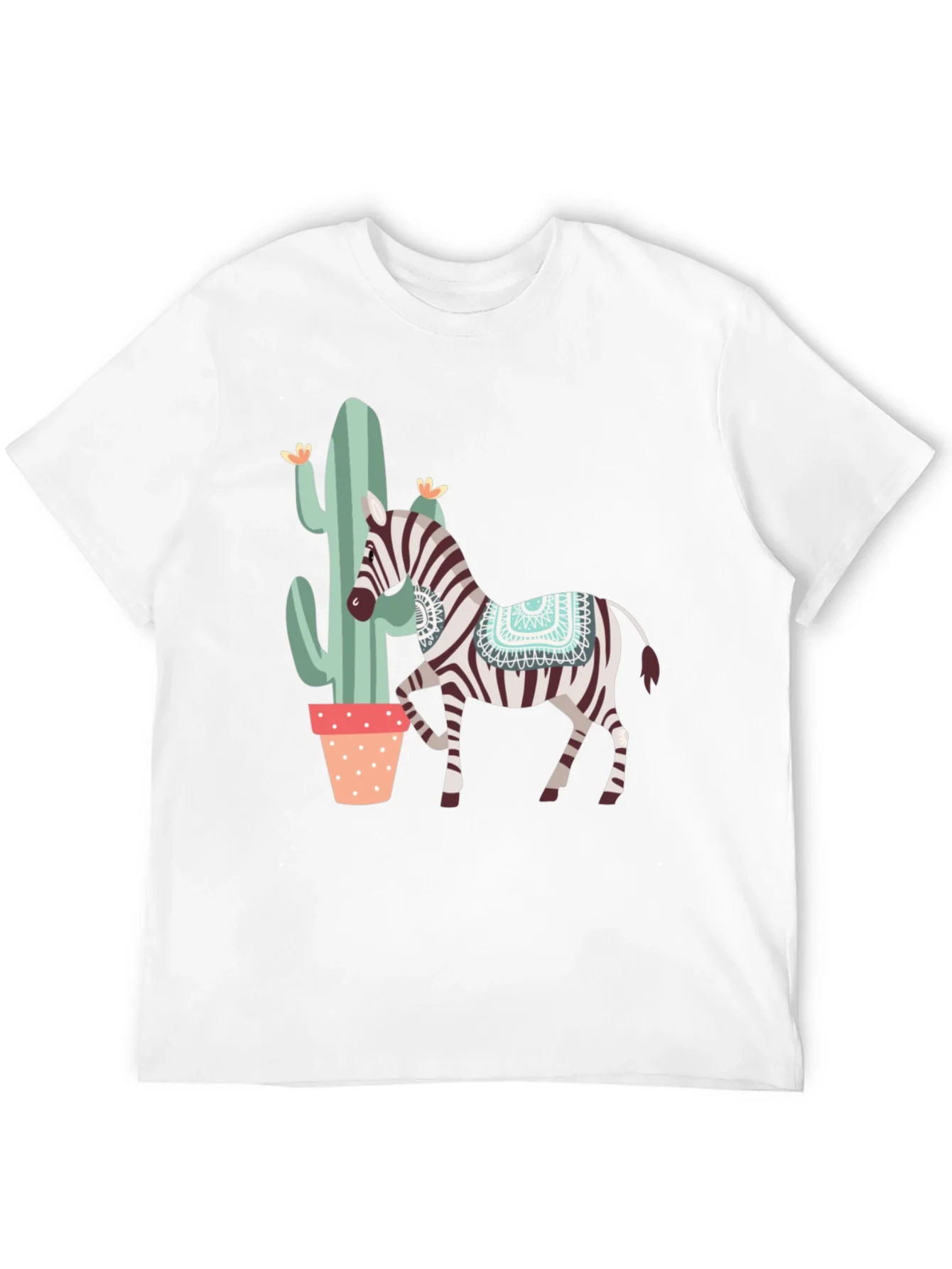 Zebra & Cactus Graphic T-Shirt
