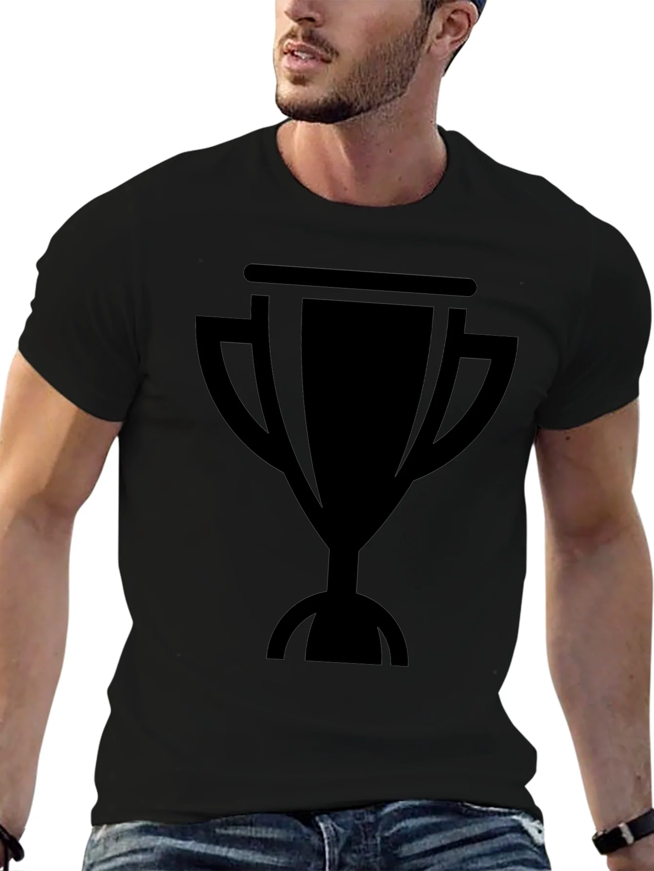 Black Trophy Graphic Tee - Mens Short Sleeve Shirt