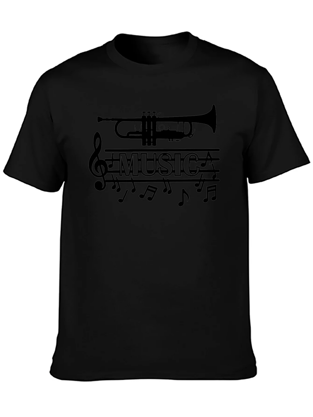 Music Lover Trumpet Graphic T-Shirt