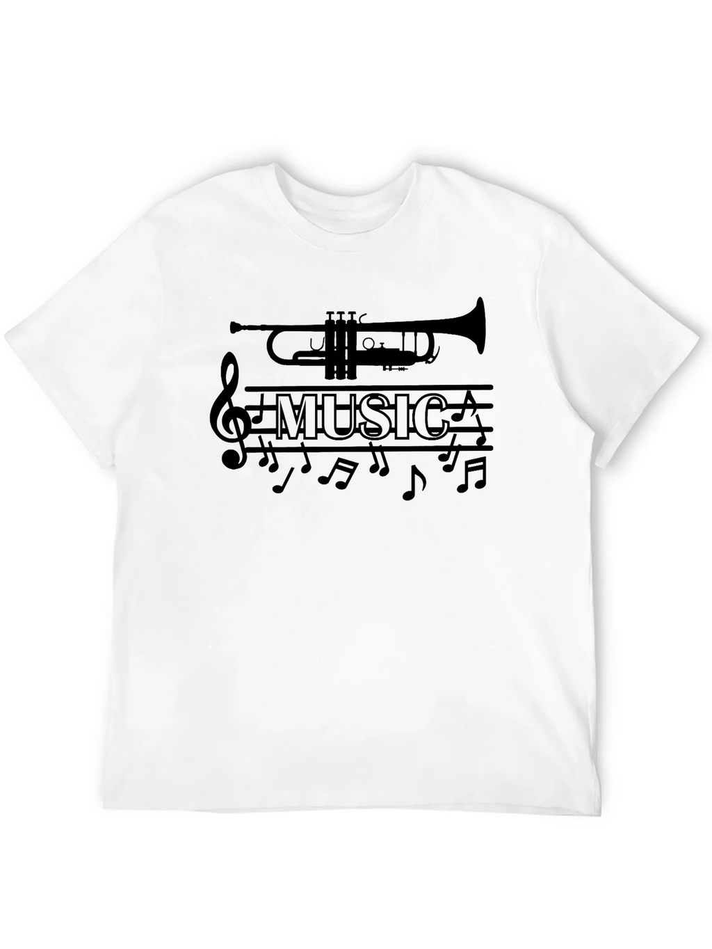 Music Lover Trumpet Graphic T-Shirt