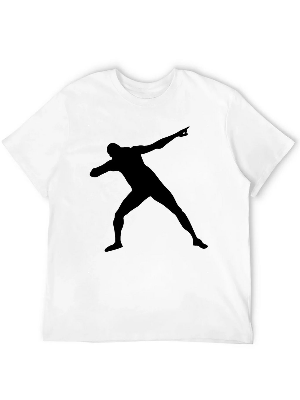 Black T-Shirt with Silhouette Man Design