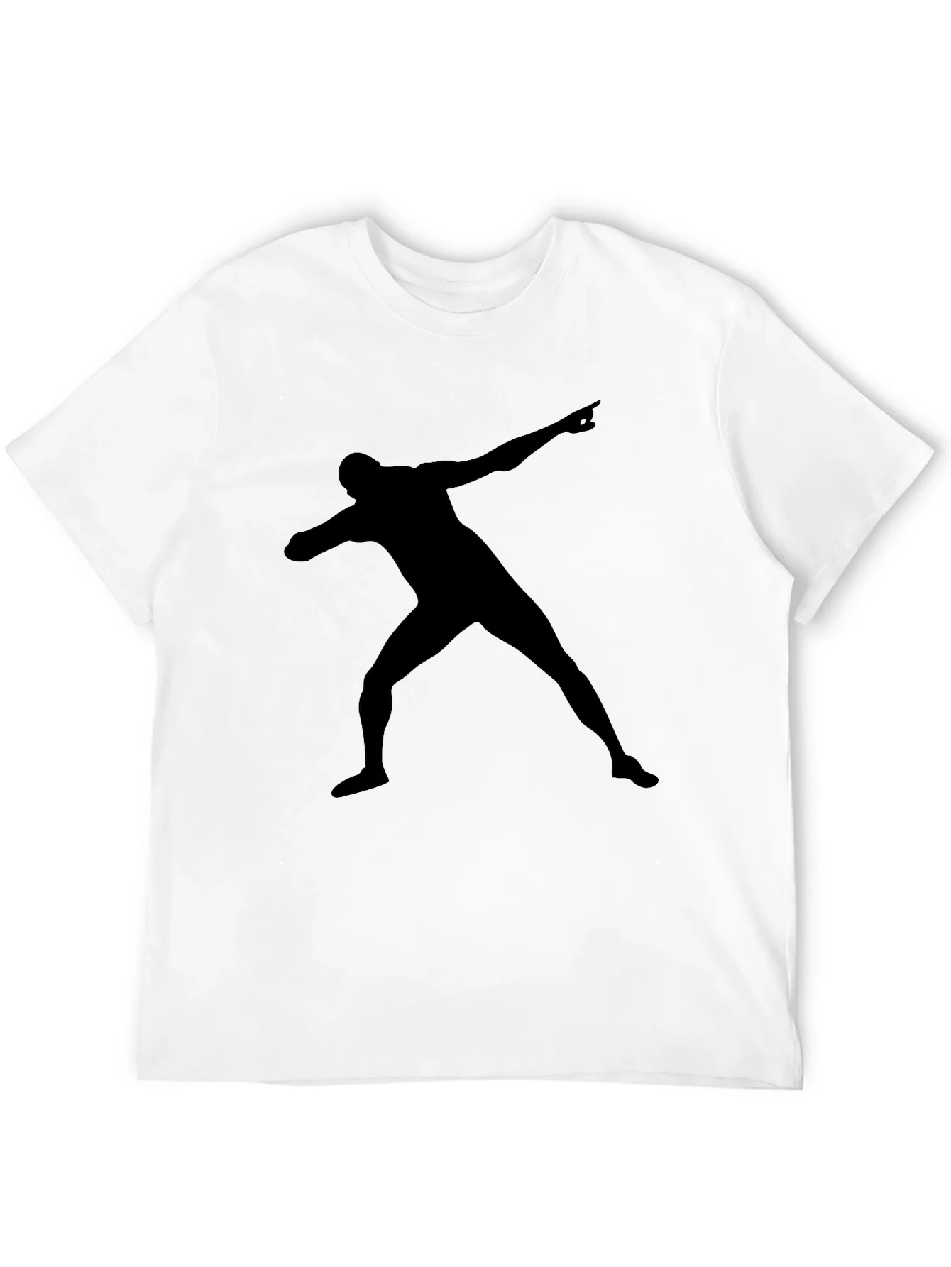 Black T-Shirt with Silhouette Man Design