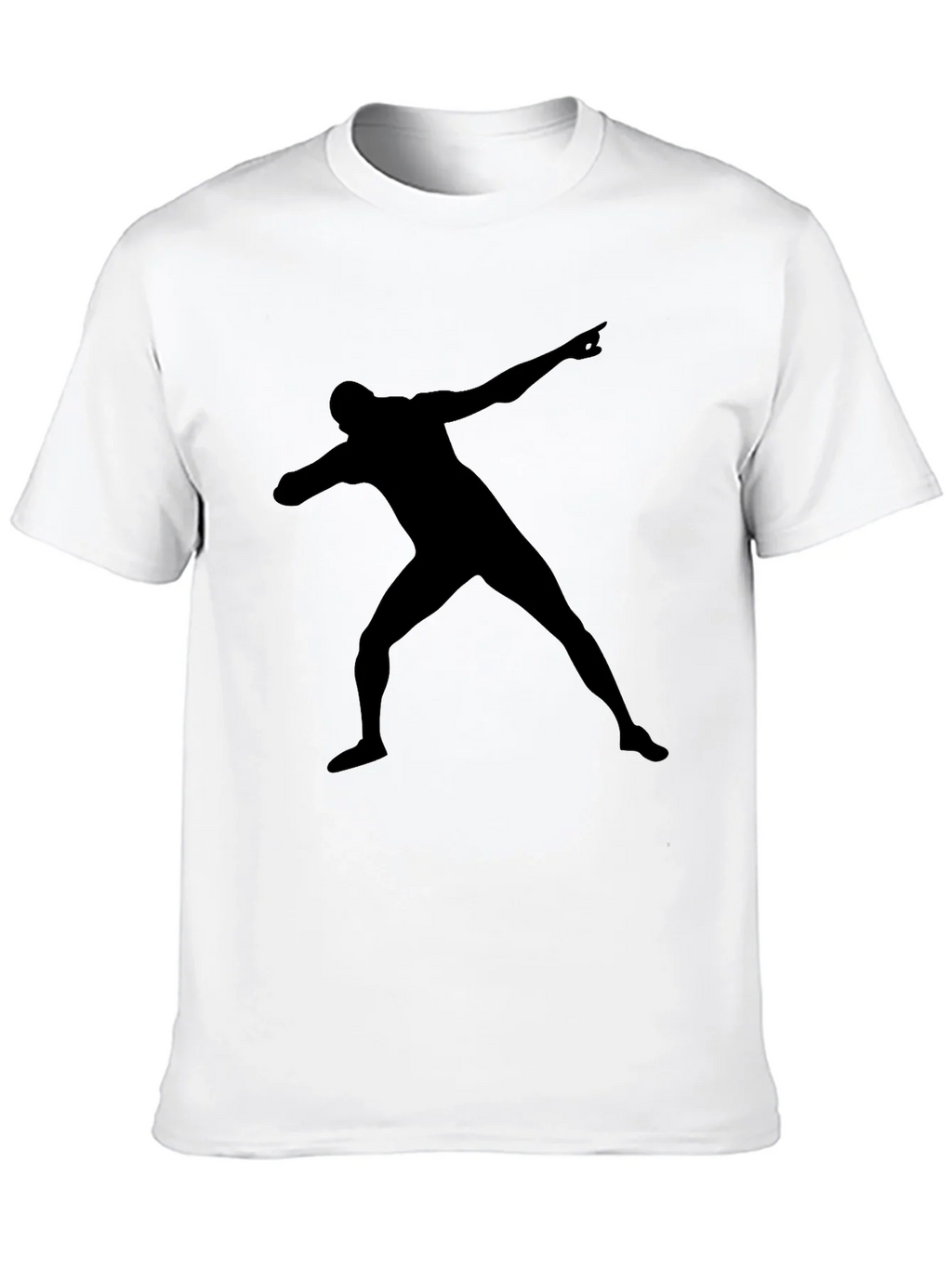 Black T-Shirt with Silhouette Man Design
