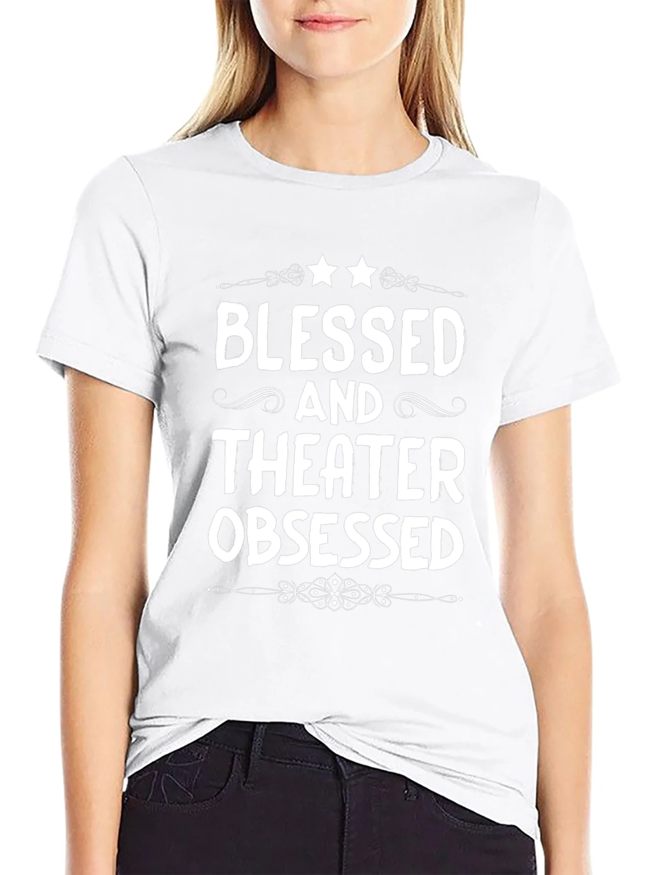 Blessed and Theater Obsessed Black T-Shirt