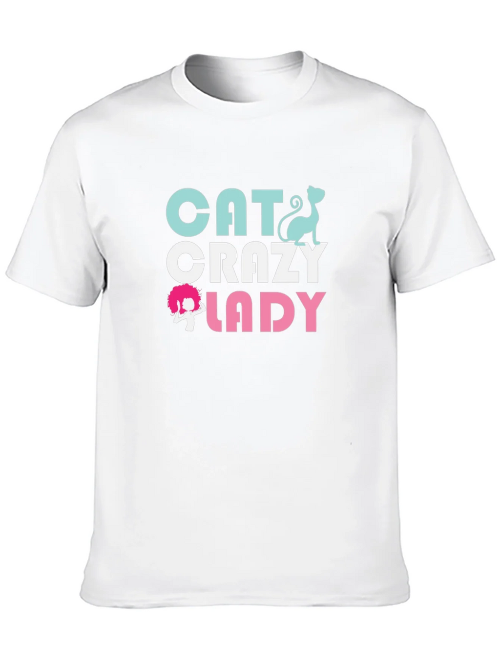 Cat Crazy Lady Graphic T-Shirt