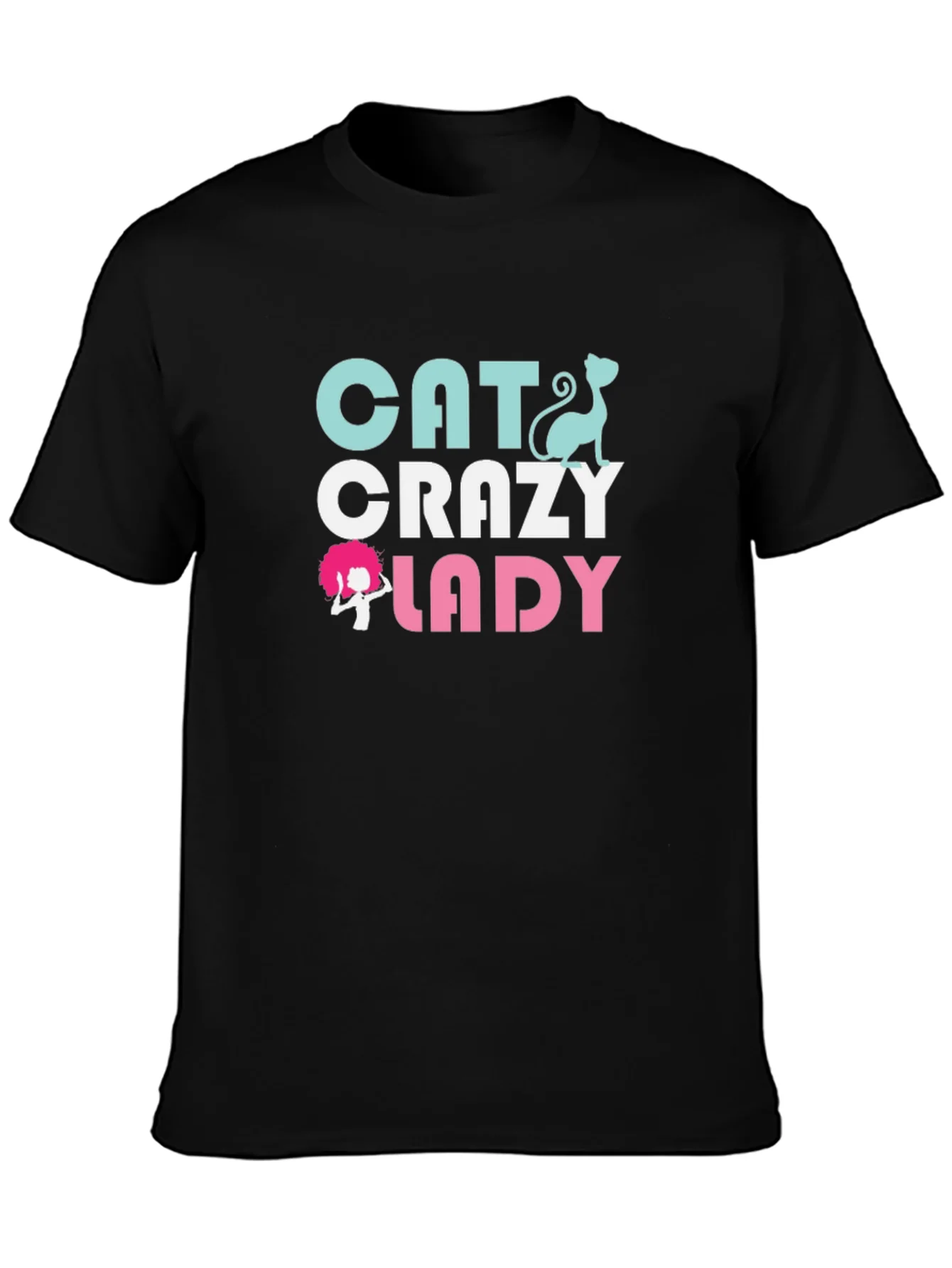 Cat Crazy Lady Graphic T-Shirt