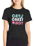 Cat Crazy Lady Graphic T-Shirt