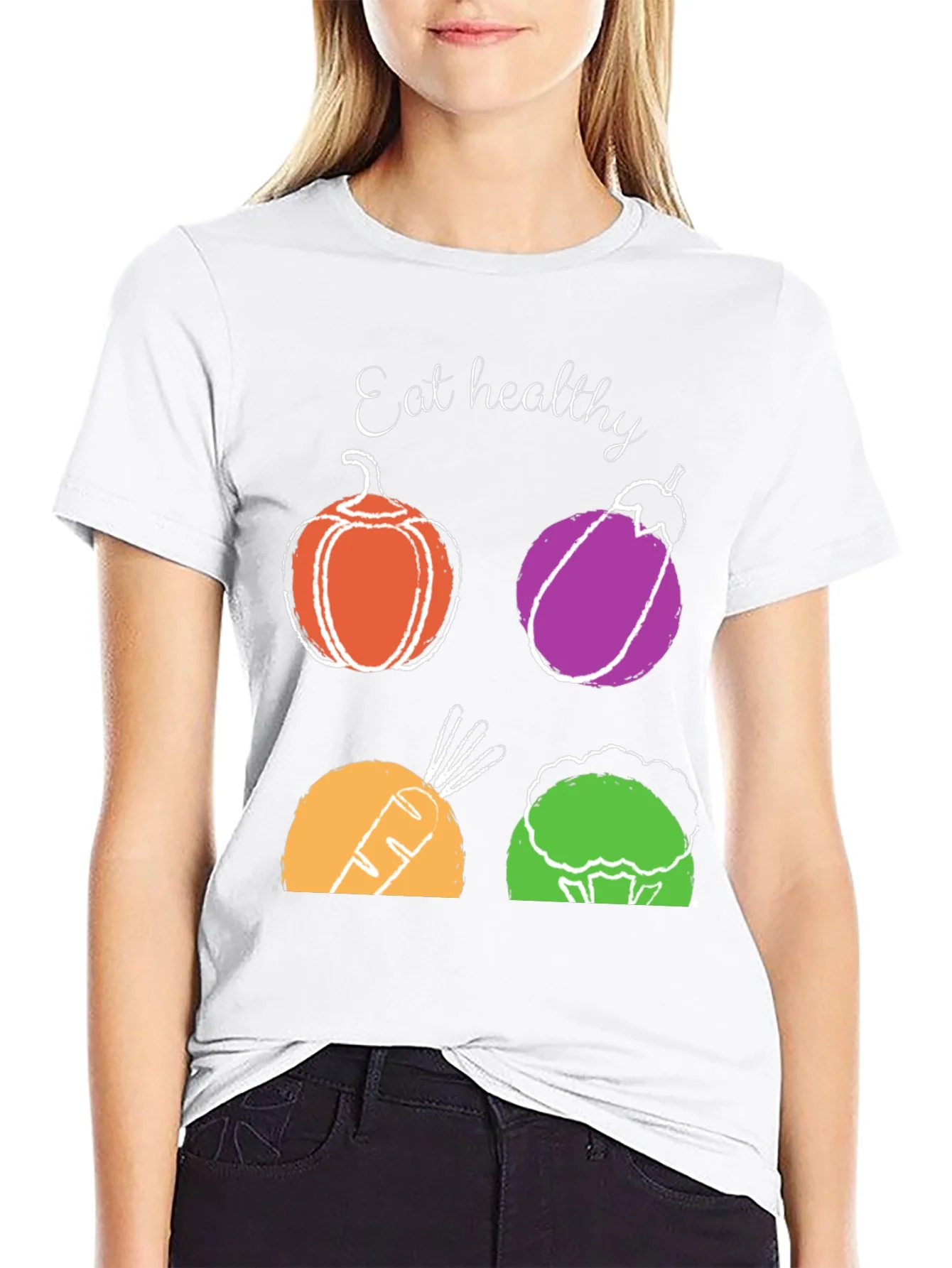 Eat Healthy T-Shirt: Vegetable Design Graphic Tee