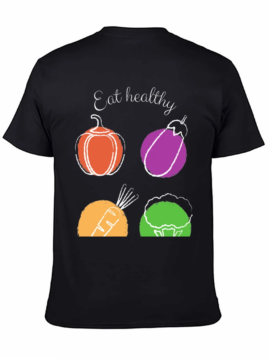 Eat Healthy T-Shirt: Vegetable Design Graphic Tee