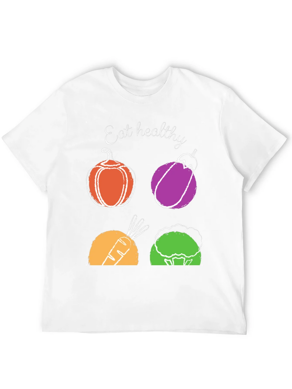 Eat Healthy T-Shirt: Vegetable Design Graphic Tee