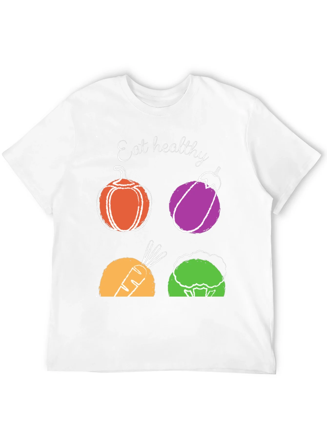 Eat Healthy T-Shirt: Vegetable Design Graphic Tee