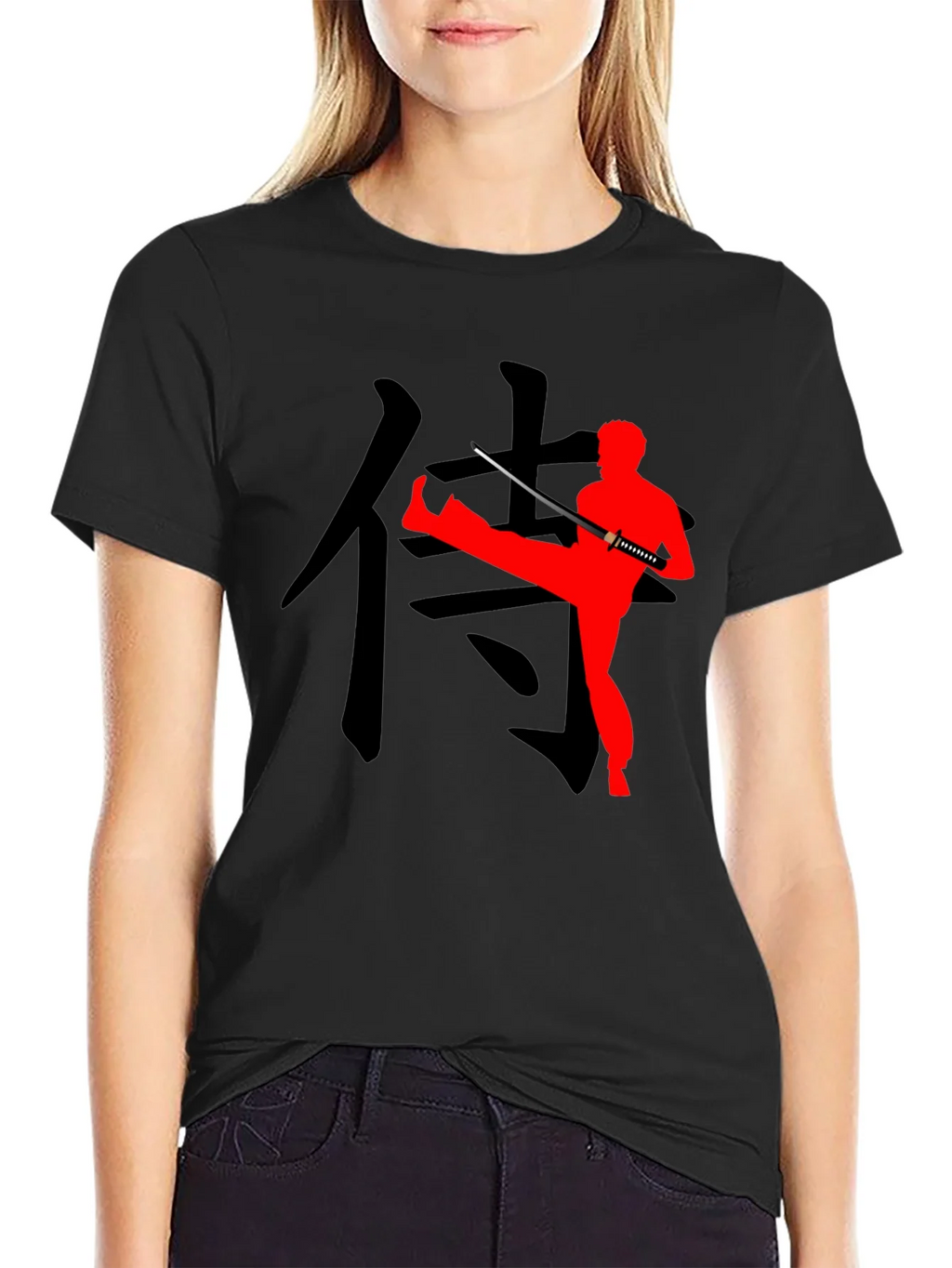 Samurai Kick T-Shirt - Martial Arts Inspired Design