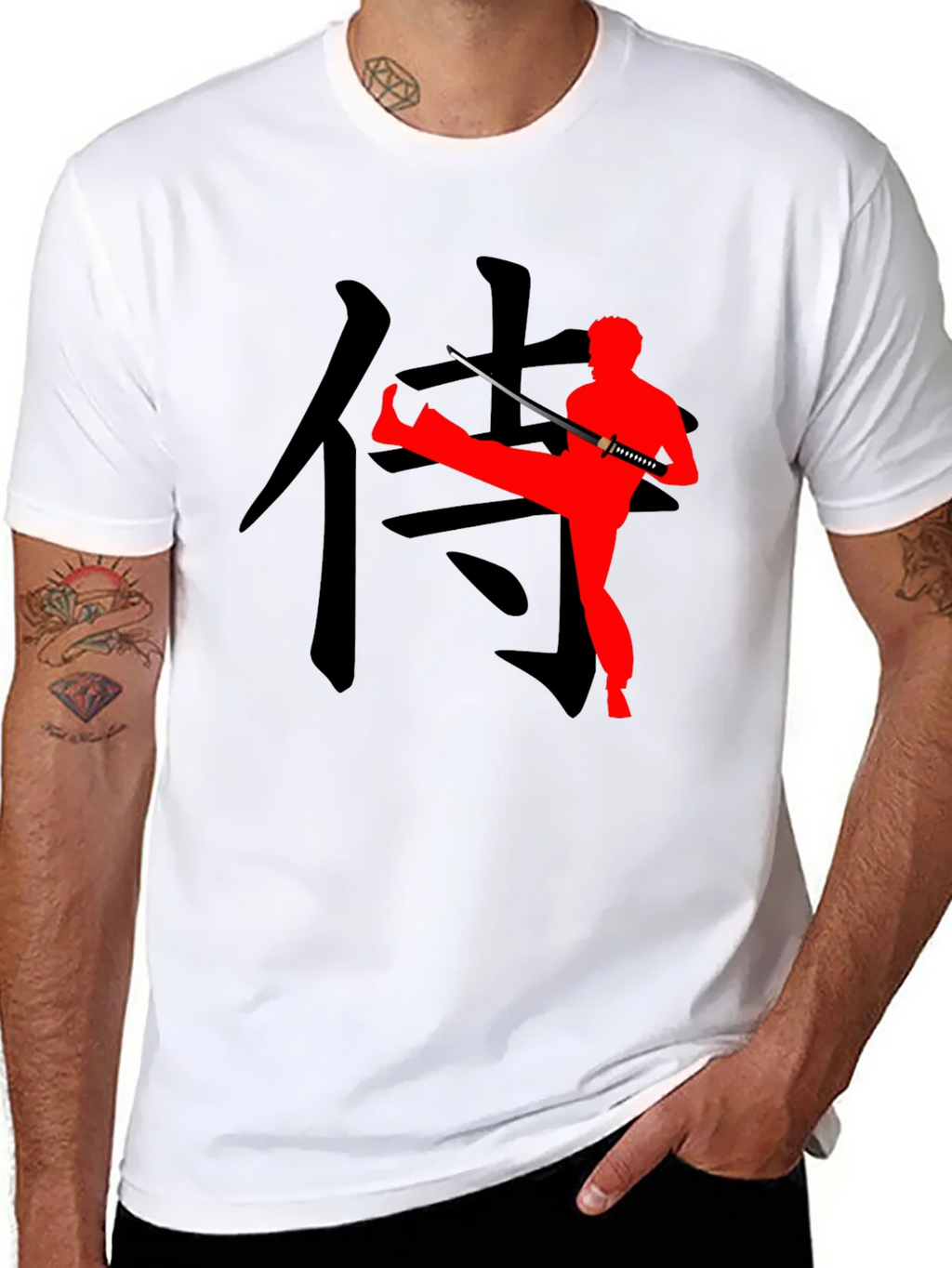 Samurai Kick T-Shirt - Martial Arts Inspired Design