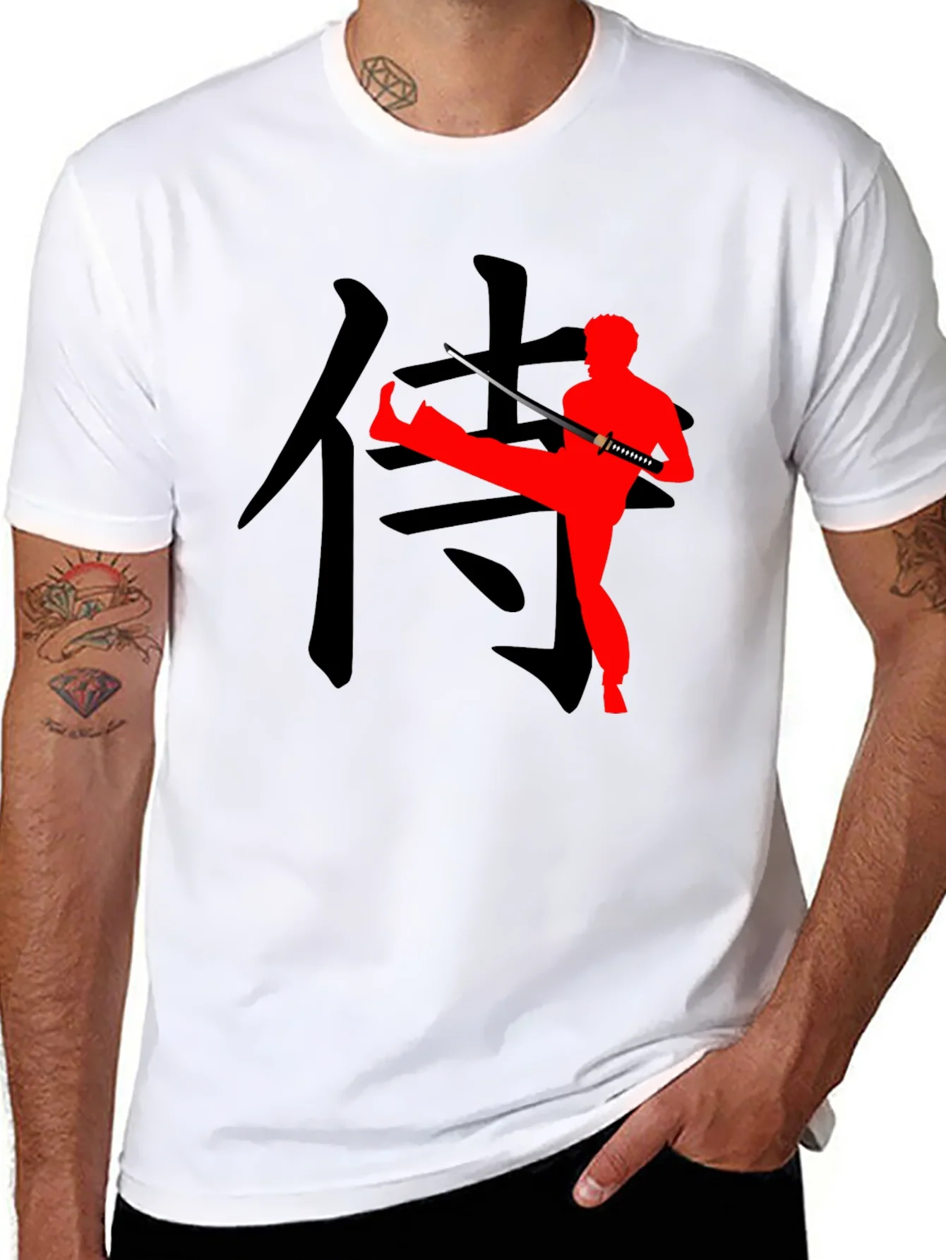 Samurai Kick T-Shirt - Martial Arts Inspired Design