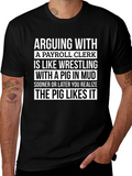 Payroll Clerk Pig T-Shirt Funny Work Tee