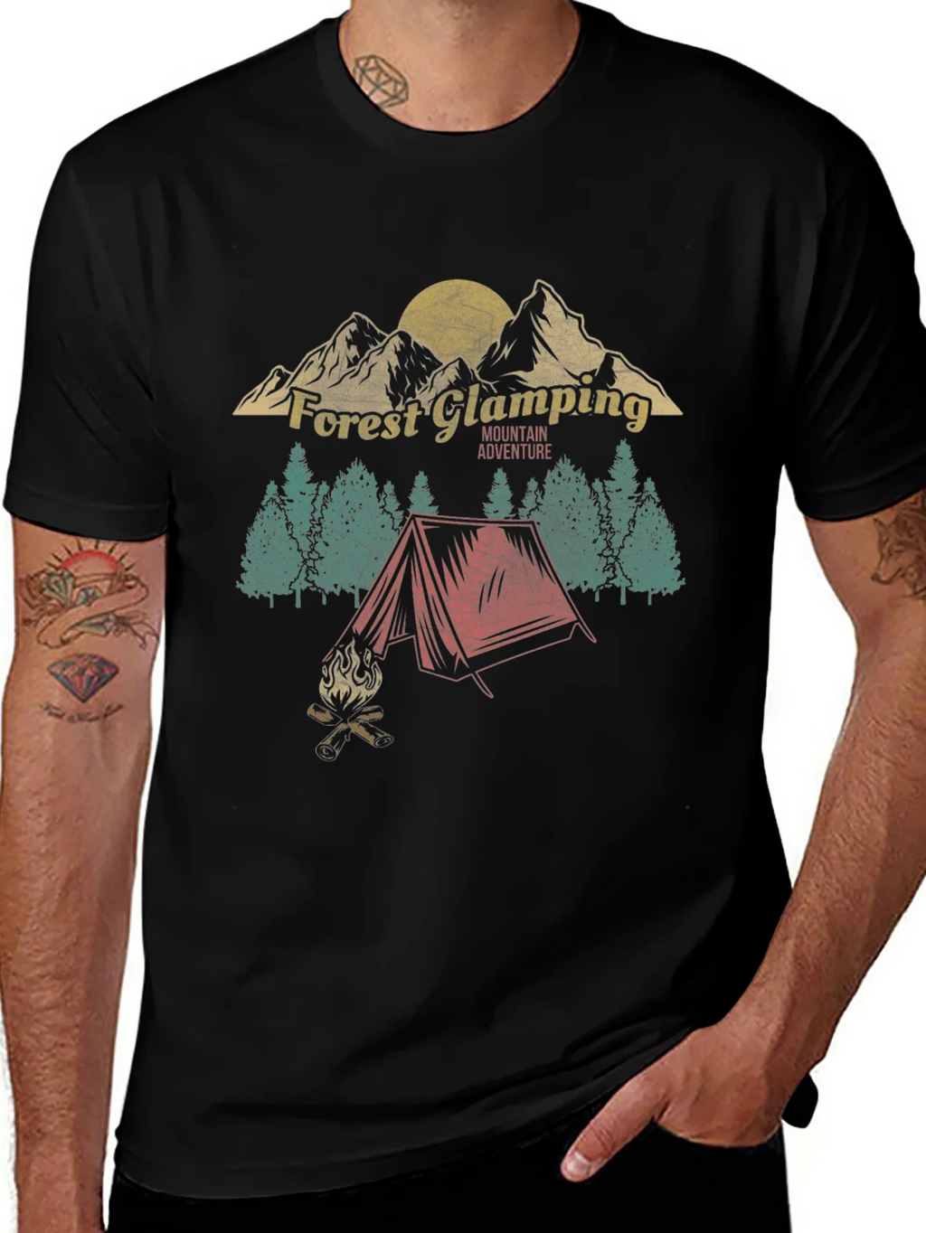 Forest Glamping Adventure Graphic Tee
