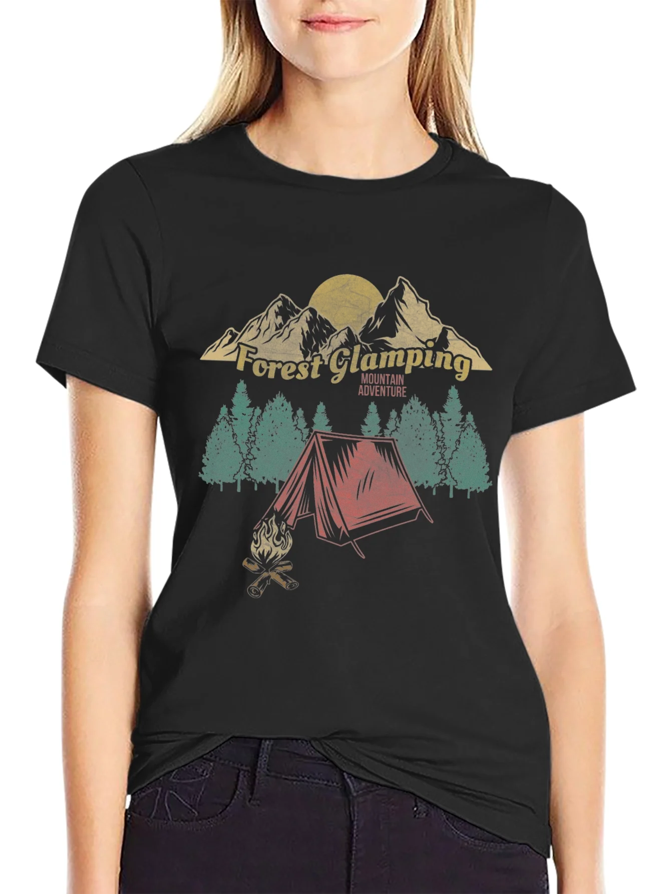 Forest Glamping Adventure Graphic Tee