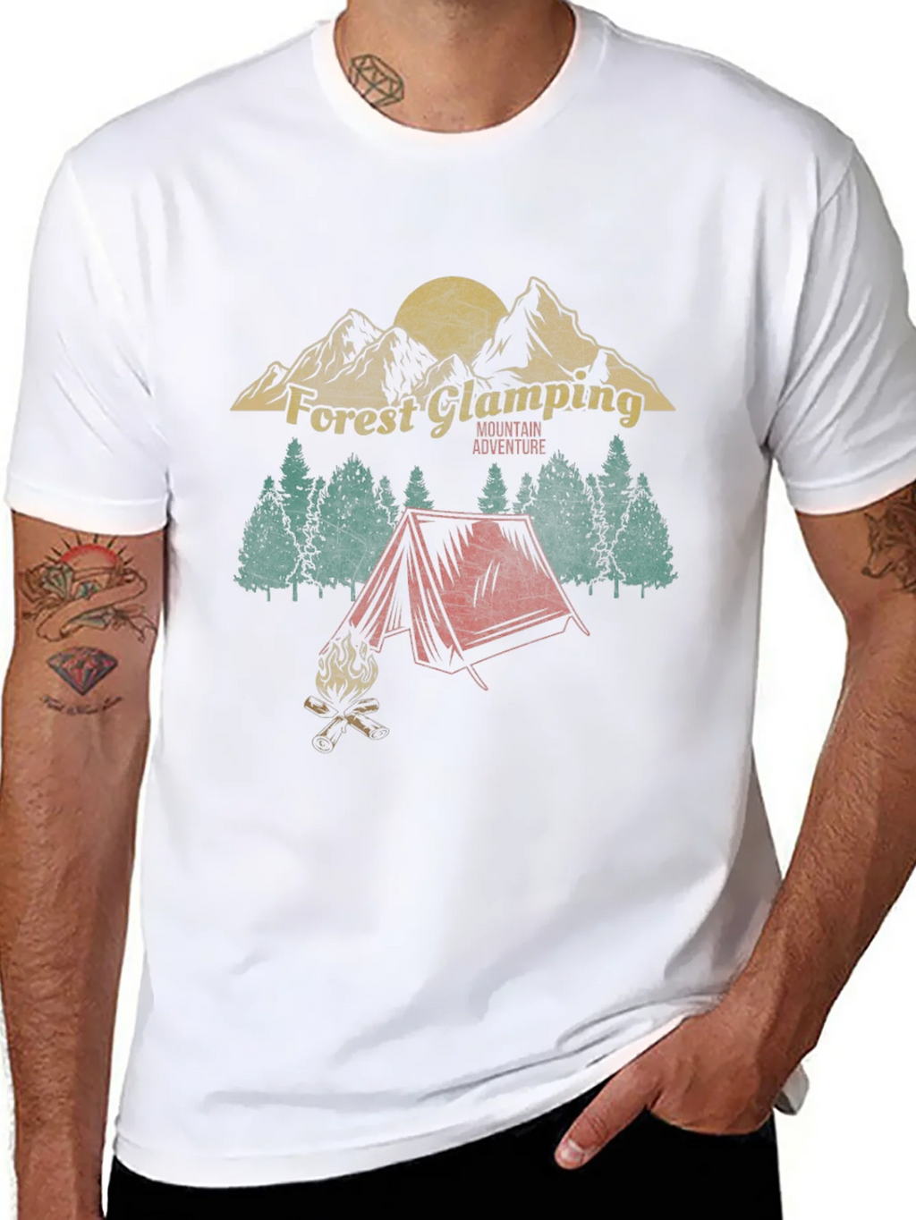 Forest Glamping Adventure Graphic Tee