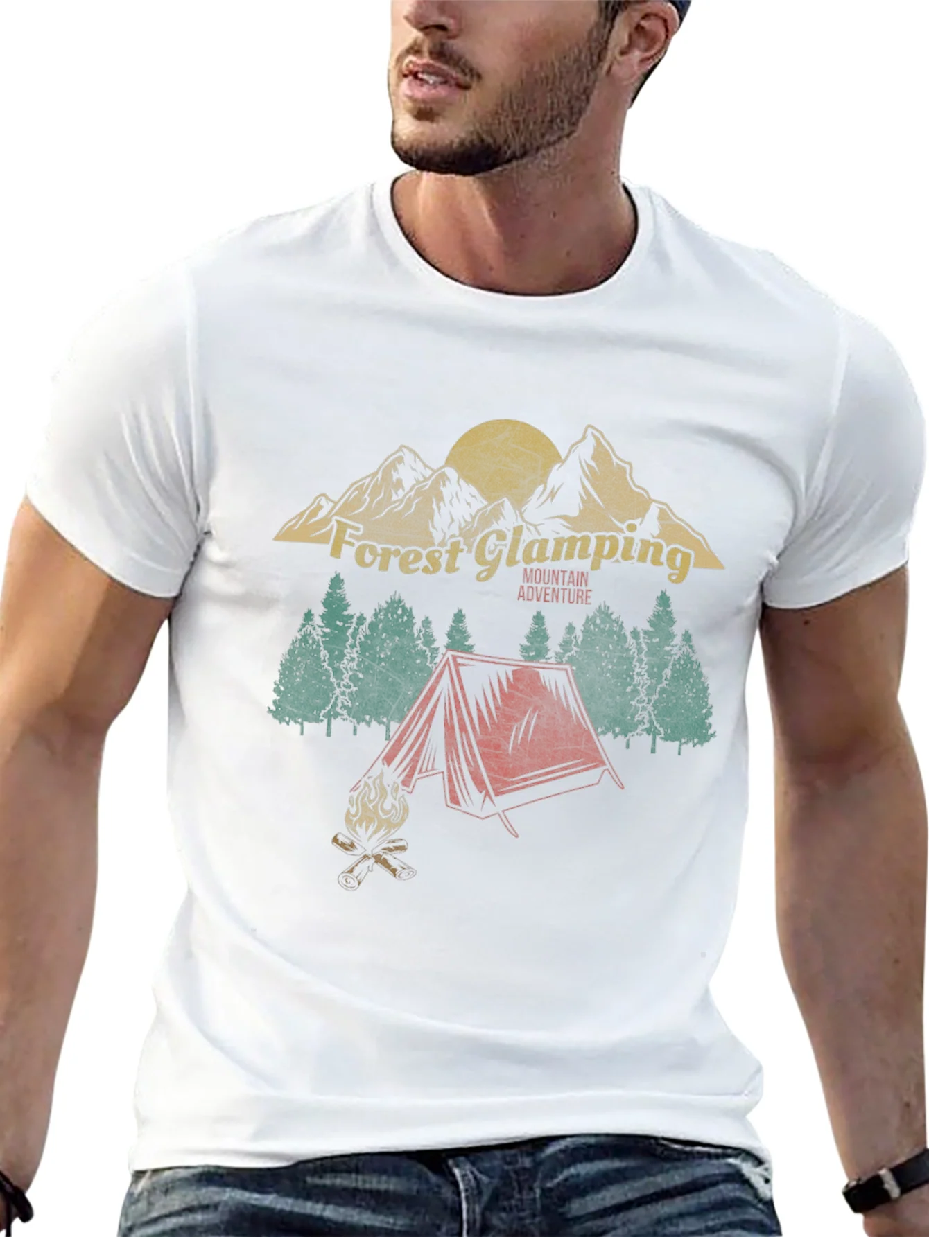 Forest Glamping Adventure Graphic Tee
