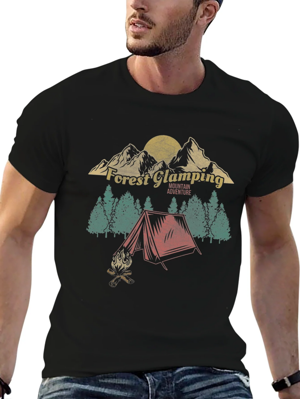 Forest Glamping Adventure Graphic Tee