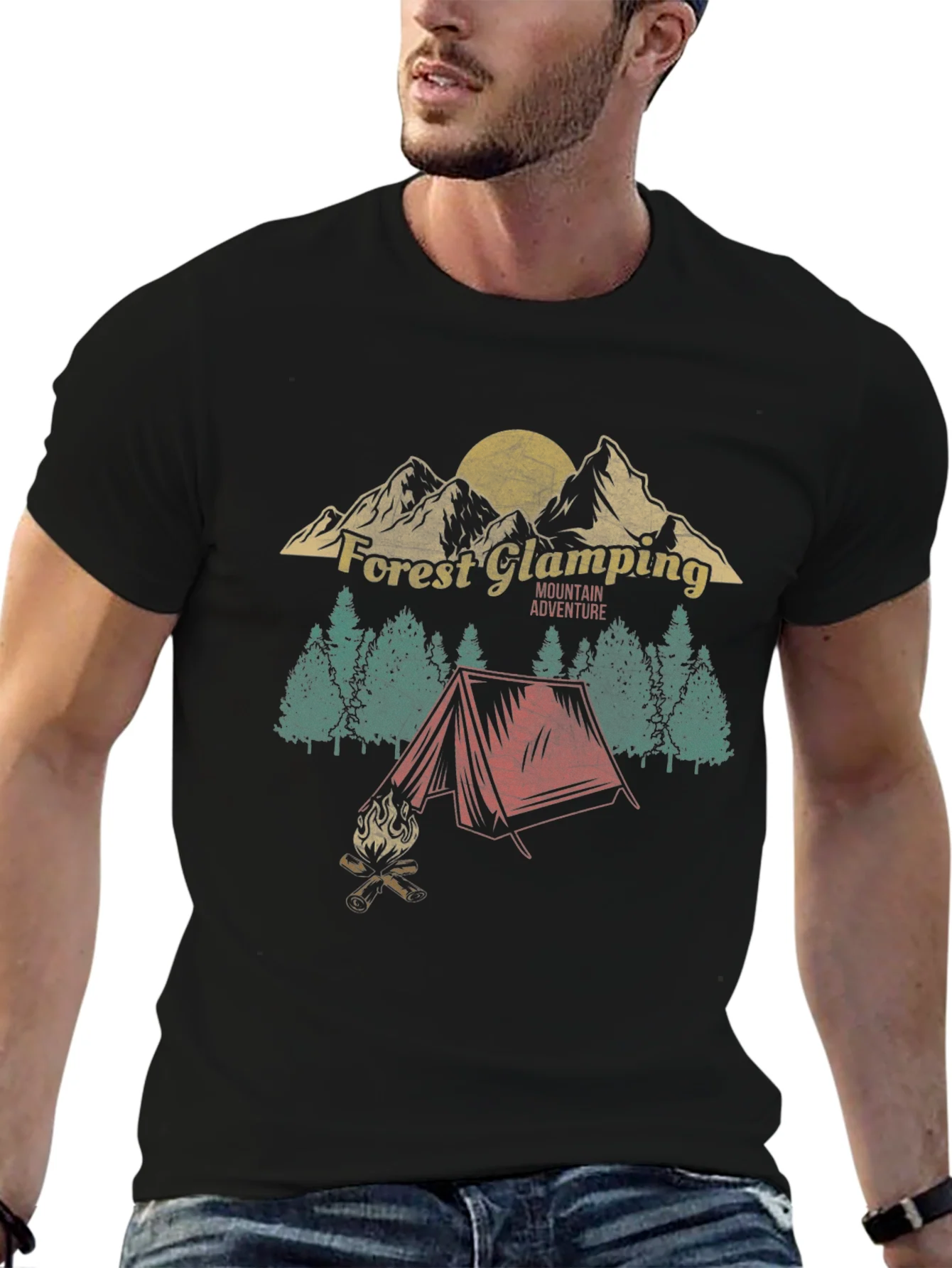 Forest Glamping Adventure Graphic Tee